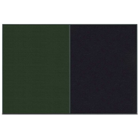 United Visual Products Enclosed Corkboard, 1 Door, 72"x36", 4" Fra UV3404-BLACK-MEDGRY